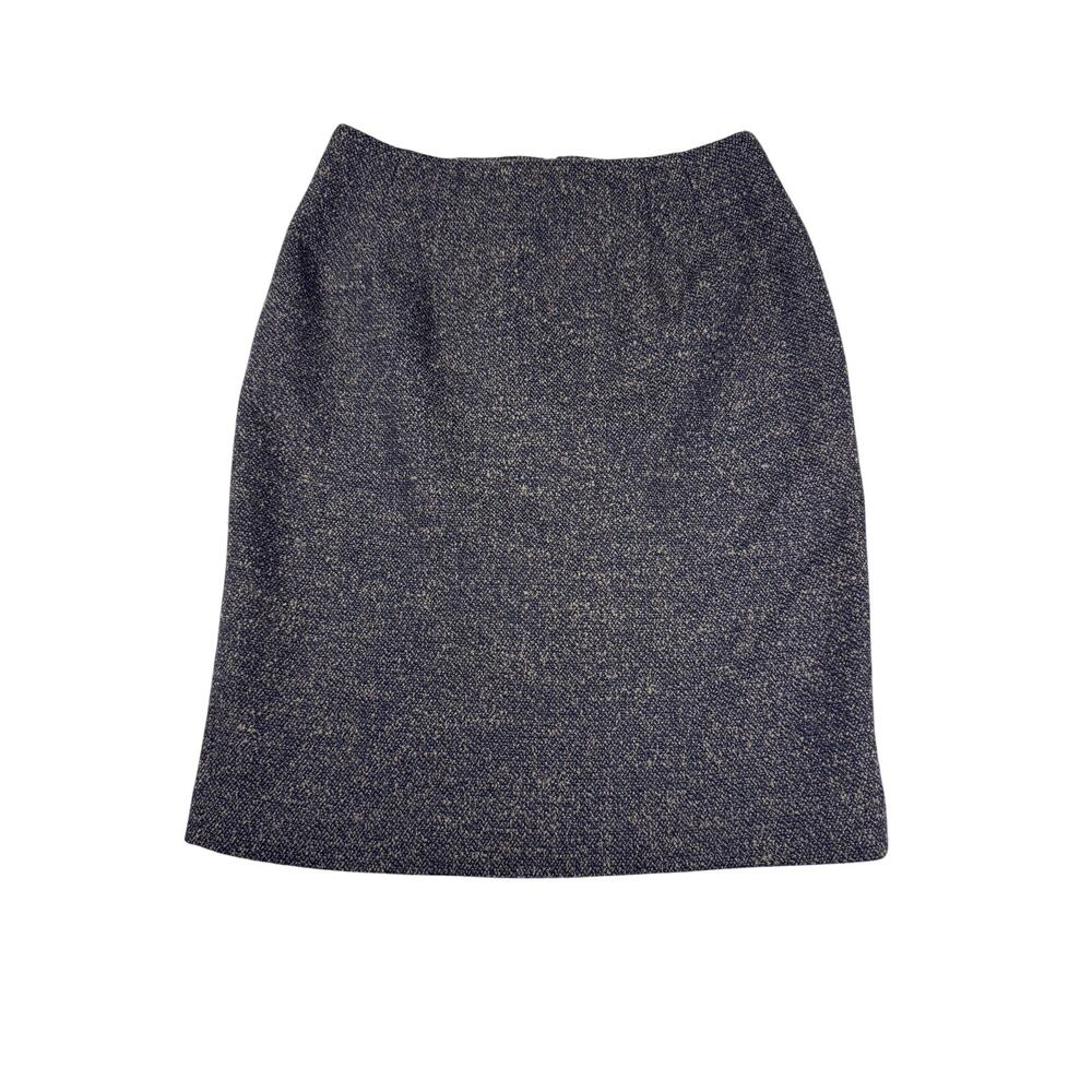 Valerie Stevens Women’s Size 6 Wool Silk Blend Lined Pencil Skirt Brown Tweed